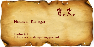 Neisz Kinga névjegykártya